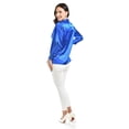 thumbnail image 3 of Blusa de satin con lazo Roman Fashion /Juvenil, 5101 (Azul rey) azul G, 3 of 6