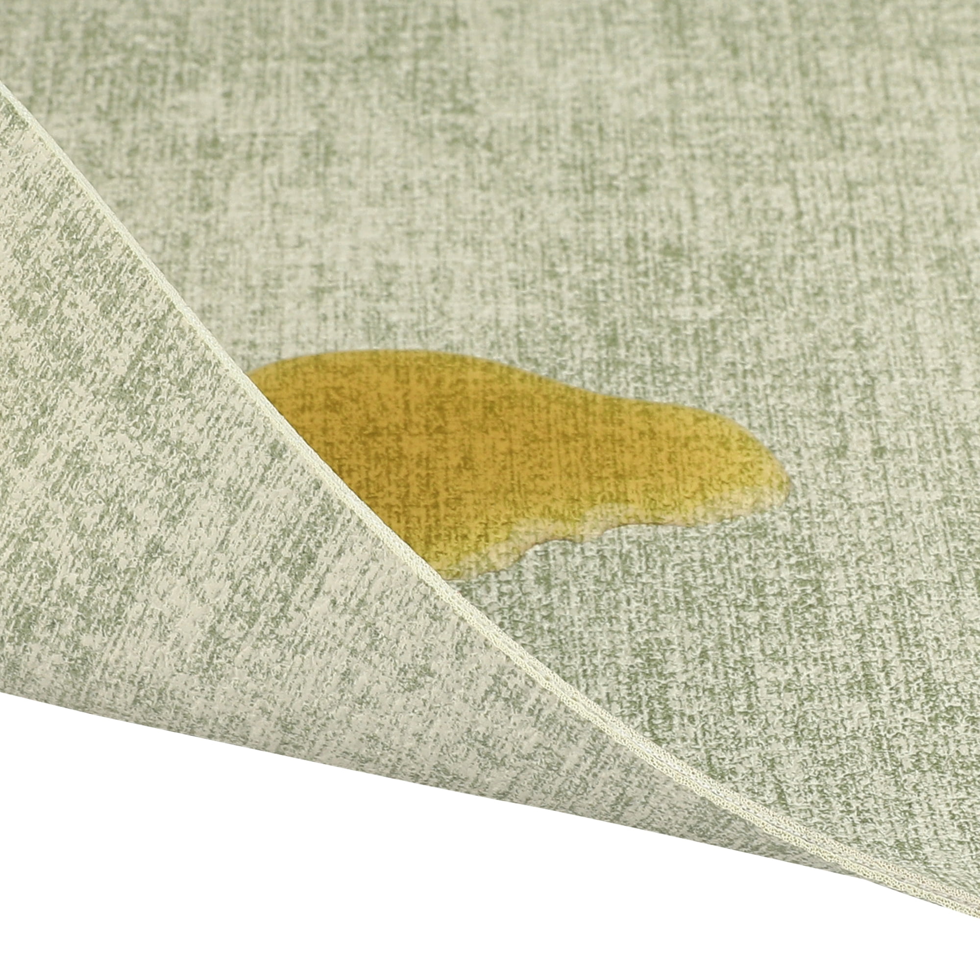 Unique Bargains Set of 6 Faux Leather Heat Resistant Waterproof Dining PU Place Mats Light Green