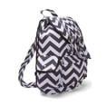 thumbnail image 2 of Chevron Print Rucksack Style Backpack - Charcoal/White, 2 of 3