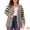 Brown, variant on Unique Bargains Women's Plus Size Open Front Striped Mixed Cardigan 4X Brown