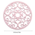 thumbnail image 2 of Panxico Placemat Kitchen Essentials European Silicone Placemat Anti Scalding Western Placemat Bowl Mat Insulation Mat Pot Mat Table Mat Household Pink 4, 2 of 3
