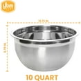 thumbnail image 2 of YBM Home Stainless Steel Deep Mixing Bowl 13.75 inches Diameter - Silver, 2 of 7