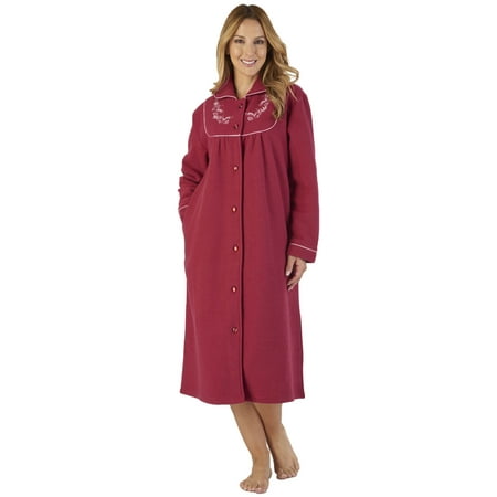 

Slenderella 45 Embroidered Boucle Fleece Button Robe HC2326