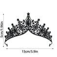 thumbnail image 3 of Crystal Princess Tiara for Women, Rhinestone Queen Crown Headband for Wedding Bride, Birthday, Prom, Pageant Party, and Photo Prop Hair Accessories, 3 of 7