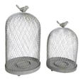 thumbnail image 3 of 2 portavelas con forma de jaula de pájaros, accesorio para fotos, soporte para velas antiguo para chimenea, patio, comedor interior, estilo granja., 3 of 8