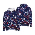 thumbnail image 6 of Bingfone Red White Blue Fireworks 1 Men's Drawstring Hoodie Long Sleeve Pocket Sweatshirts-Medium, 6 of 6