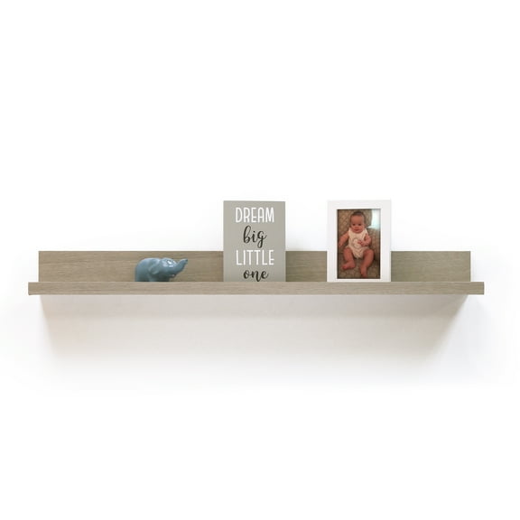 InPlace Shelving Rectangle Wall Shelf, Gray Driftwood Floating Shelf, 35.4" W x 3.5" H x 4.5" D