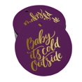 thumbnail image 1 of Inkdotpot Pack Of 100 Real Gold Foil Paper Tags Baby It's Cold Outside Baby Shower Favor Hang Tags, 1 of 1