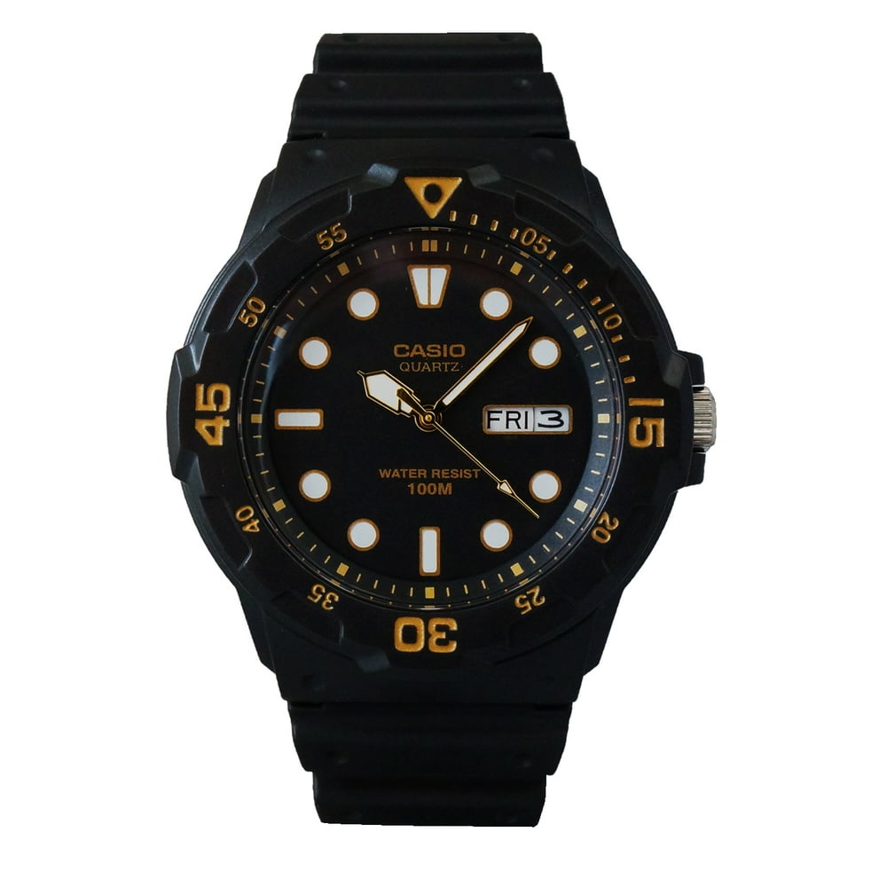 Casio Casio Men's Analog DiveStyle Watch, Black Resin