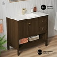 thumbnail image 3 of Château 36" Freestanding Bathroom Vanity in Brown Oak with Sink Top, 3 of 9