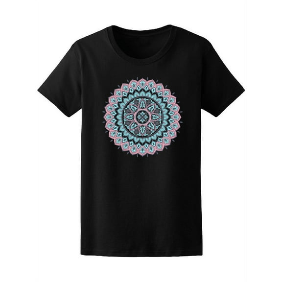 Colorful Floral Indigenous Mandala T-Shirt Women -Image by Shutterstock, Female x-Large
