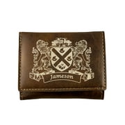 Jameson Irish Coat of Arms Rustic Leather Wallet