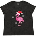 thumbnail image 3 of Inktastic Christmas Holiday Cute Flamingo Women's Plus Size T-Shirt, 3 of 5