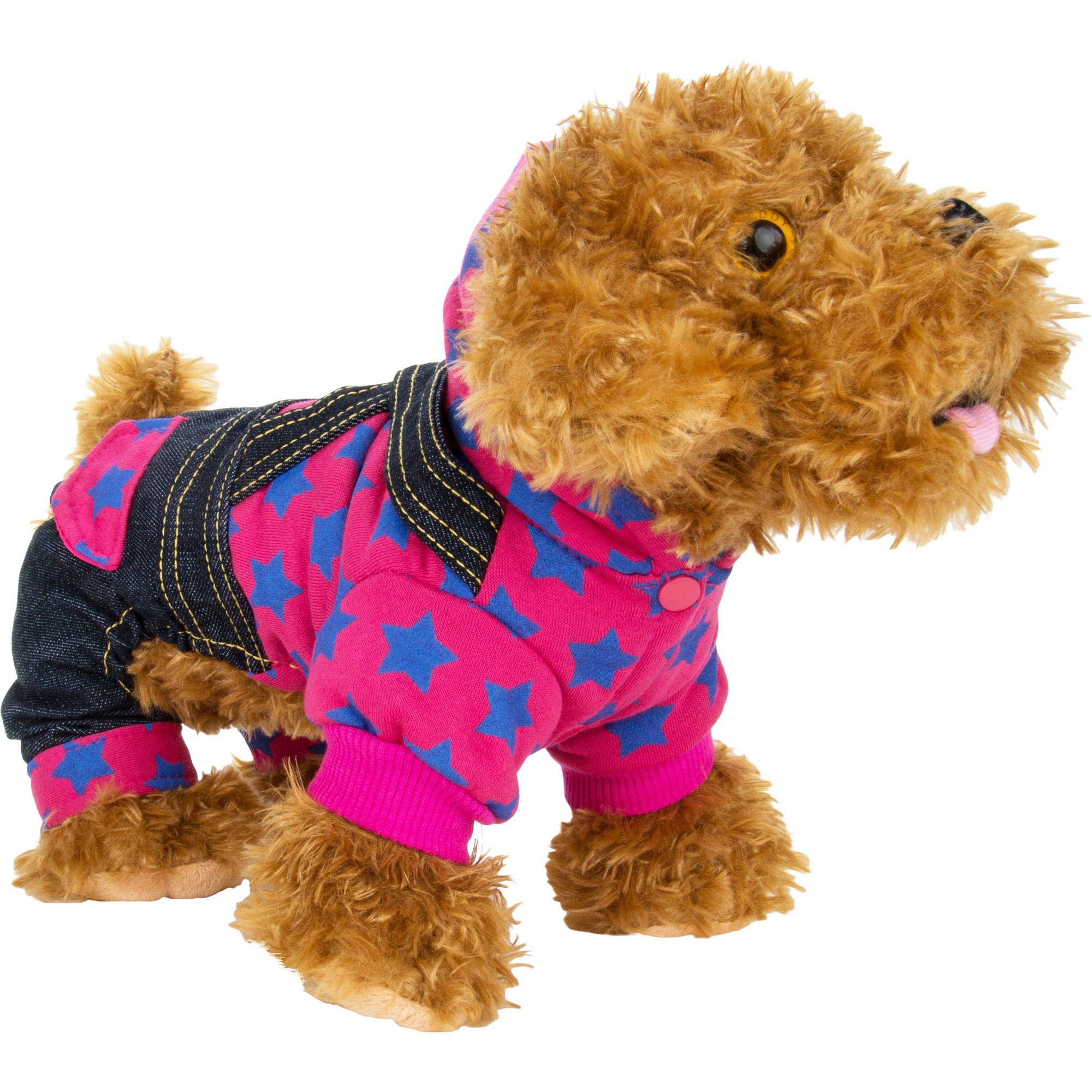 CUECUEPET Cotton Denim Overall Suspenders Suit Single Piece Easy to put on for Boy or Girl Dogs or Puppies [Multiple Sizes Available]