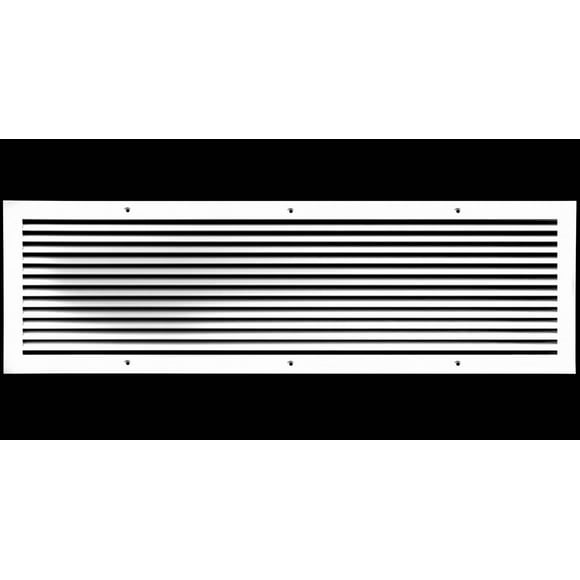 HVAC Premium 25'' X 16" Aluminum Return Grille - Easy Air Flow - Linear Bar Grilles [Outer Dimensions: 26.875 X 17.875]