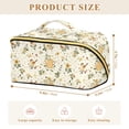 thumbnail image 4 of FORMRS Makeup Bag Travel Cosmetic Organizer for Women Fold Flat Zipper Pouch with Handle, Birds Sunflowers, 4 of 8