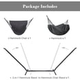 thumbnail image 4 of SUNCREAT 2-in-1 Hammocks Convertible Portable Double Hammock with Stand Included, Outdoor Hammock and Stand, Patent Pending, Dark Grey, 4 of 8