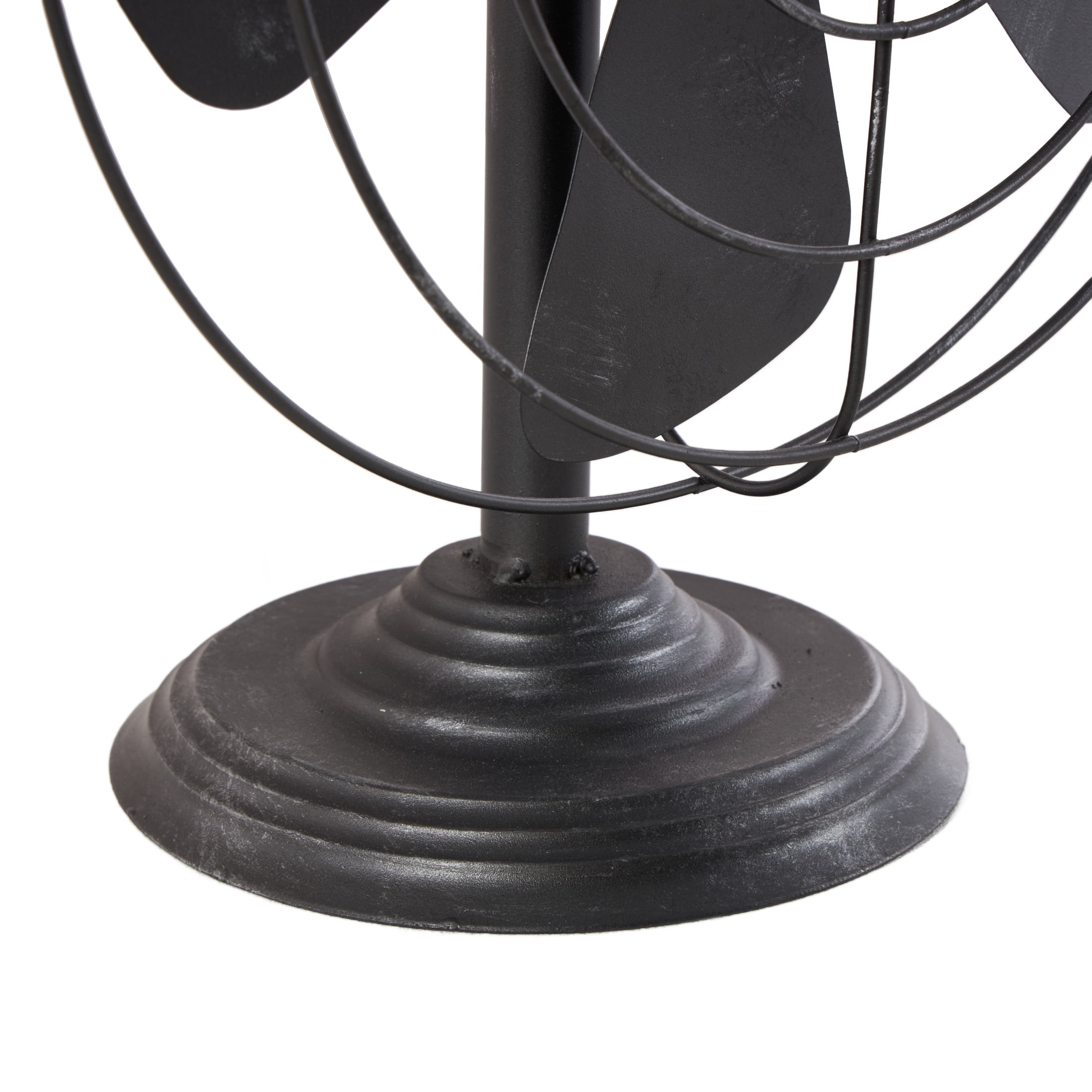 15" x 18" Black Metal Fan Sculpture, by DecMode