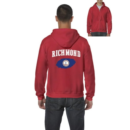 Virginia Zip - Richmond Virginia Mens Hoodies Zip Up Sweater