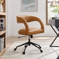 thumbnail image 2 of Home Office Chair, Tan, Faux Lrather, Home Office Business, Modern Contemporary, HB37704, 2 of 10