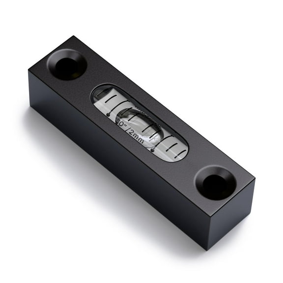 Metal Precision Level, Glass Vial, Spirit Bubble Level, Accurate, Clear, 58mm x 14mm, (2 5/16 x 9/16 in)