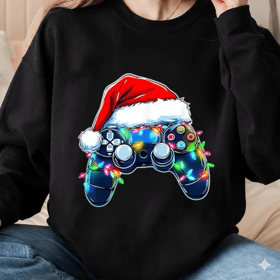 Controller Video Game Boys Holiday Icon Gamer Sweatshirt, up to size 5XL