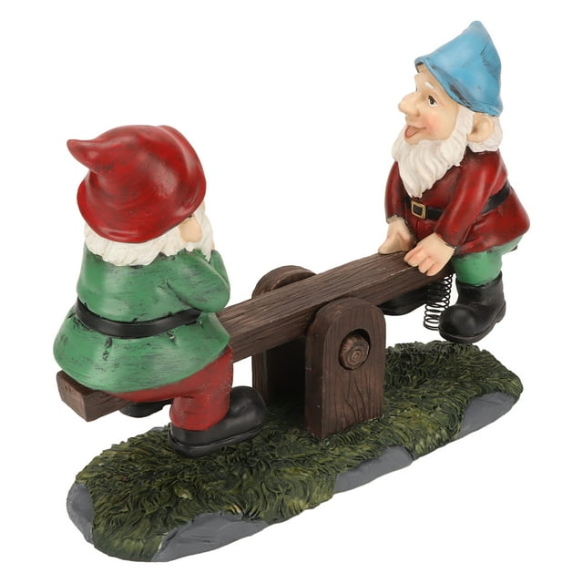 Sculpture de Gnome, Imperméable à l'Eau Résistant aux Intempéries Multi-Usage Jardin Gnome Statue Ensemble Résine Matériel pour Cadeaux