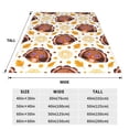 thumbnail image 5 of Bingfone Fall Turkey Print Flannel Fleece Blanket Throw Blanket For Bed,Sofa,Couch,Travel,Camping(50"X40"), 5 of 9