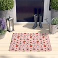 thumbnail image 2 of Pink Cow Strawberry Pattern Flannel Non Slip Door Rugs,Washable Door Mats Indoor,Decorative Door Mats,Dirt-Resistant and Absorbent Doormat for Entrance,Bedroom,Kitchen,Bathroom,23.5x16in(60x40cm), 2 of 5