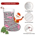thumbnail image 5 of Yiaed Flamingos Print Christmas Stockings, Christmas Stockings Hanging Ornaments, Christmas Stockings for Family Christmas Holiday Decorations, 5 of 7