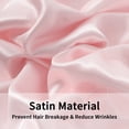 thumbnail image 4 of Kelnaro 2 Pack Satin Pillowcases Queen Size 20"x30", Ultra Silky Soft Breathable Pillow Cases, Hair & Skin Friendly, Light Pink, 4 of 5