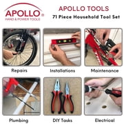 مجموعة أدوات منزلية من Apollo Tools مكونة من 71 قطعة - Dt0204