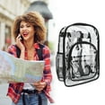 thumbnail image 4 of Backpack, Transparent Stylish PVC Travel Backpack Large  For Outdoor Travel For School, 4 of 8