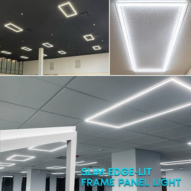 Luxrite 2x4 LED Panel Lights 3 Color Options 40W/50W/60W Switch Grid Drop Ceiling Lights 0-10V Dimmable 120-277V - Walmart.com