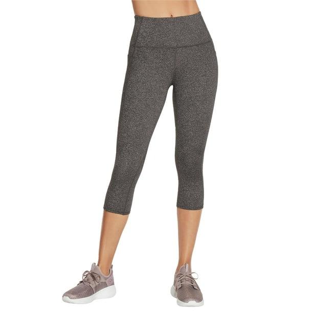 Legging Skechers Go Walk de cintura alta a media pantorrilla para mujer, grises