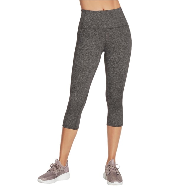 Legging Skechers Go Walk de cintura alta a media pantorrilla para mujer, color gris XL