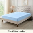 thumbnail image 4 of 1000 Thread Count 3 Piece (1- Fitted Sheet + 2- Pillow cover) Quality 27 Inch Deep Pocket 100% Egyptian Cotton Color Light Blue Solid Size Twin XL, 4 of 6