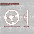 thumbnail image 2 of W-Power 13.5" Dark Wood Grip 6-Hole Chrome 3-Spoke 343MM Racing Steering Wheel, 2 of 5