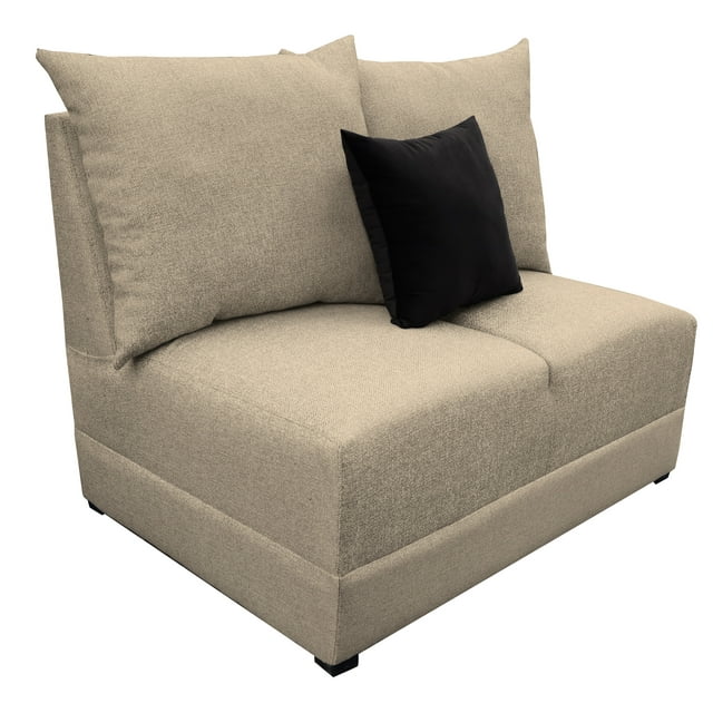 Love Seat El Bazar Store Orlando Beige Tela Lino nacional, Sillon 2 plazas, Modular
