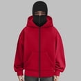 thumbnail image 6 of Unisex Women's Full Zip Hooded Casual Double Hood Long Sleeve Warm Hooded Sweatshirt, 6 of 8