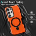 thumbnail image 5 of Dteck for Samsung Galaxy A20s Case with Invisible Built in Stand & Ring Holder,Military Grade Drop Protection Shockproof Hybrid Case for Samsung Galaxy A20s,Orange, 5 of 7