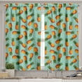 thumbnail image 2 of Ambesonne Retro Valance & Curtain, Vintage Beach Summer, 55"x45", Olive Green Seafoam, 2 of 6