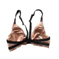 thumbnail image 2 of Victoria's Secrets Chantilly Lace Front Close Bralette Light Coffee with Velvet Trim Size Small NWT, 2 of 2