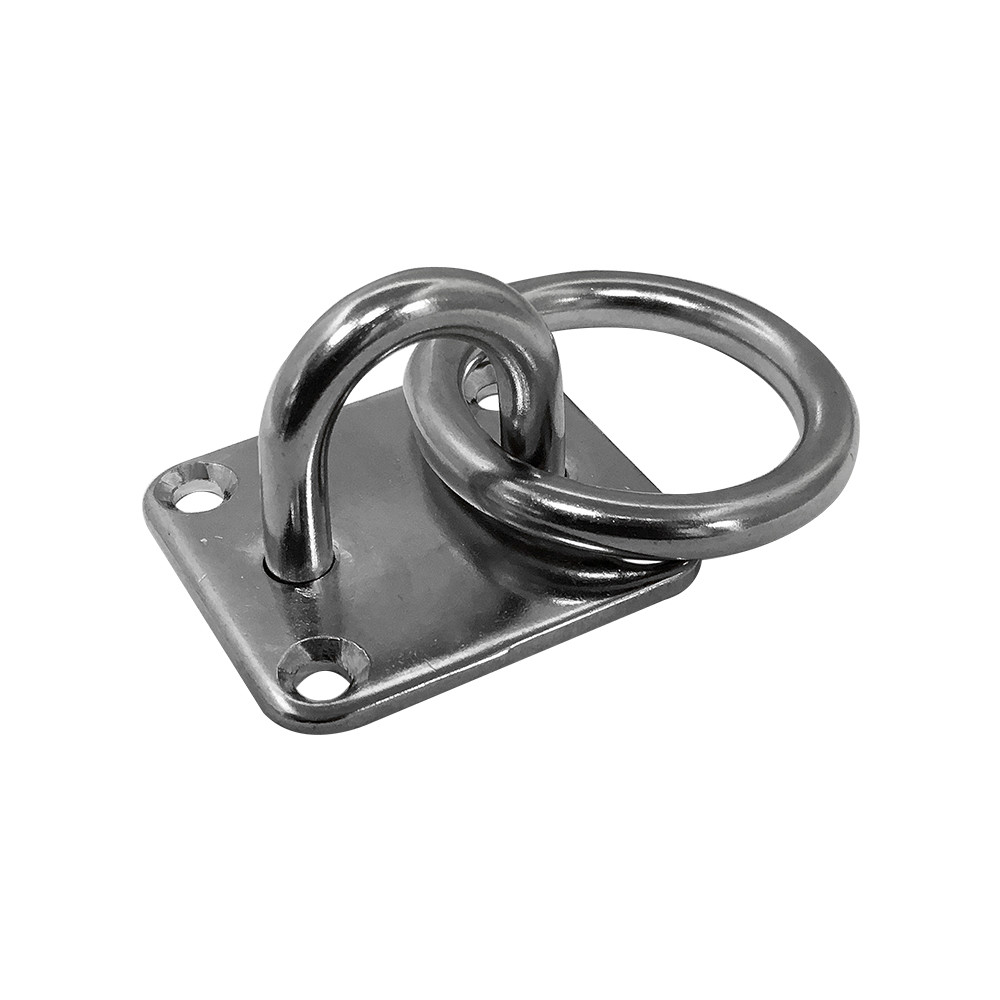 Stainless Steel 304 Square Swivel Pad Eye Plate W Ring 1/4" Welded
