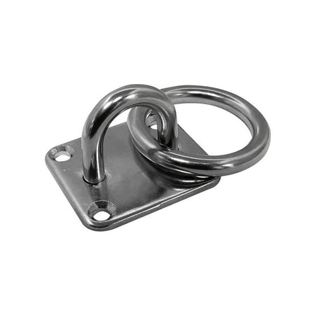 Stainless Steel 304 Square Swivel Pad Eye Plate W Ring 1/4