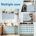 thumbnail image 6 of Blue Striped Cabinet Curtains 32"W x 55"L, Dustproof Sink Skirt Curtain for Kitchen Bathroom, Rustic Farmhouse Stripes Adhesive Desk Skirt Door Cover Curtains for Pantry Classroom Office Closet, 6 of 8