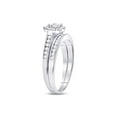 thumbnail image 3 of FB Jewels 10kt White Gold Diamond Heart Bridal Wedding Ring Band Set 1/2 Cttw Size 9, 3 of 4