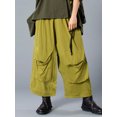 thumbnail image 1 of Pantalones de pierna ancha con bolsillos para mujer, ropa de abrigo informal, Color sólido, moda urbana, diseño de Europa y América, primavera y otoño, 2024, 1 of 5