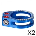 thumbnail image 1 of 2xBike Tija De Sillín Abrazadera Adaptador De Asiento Para Ciclismo Bicicletas Casuales Bicicletas Plegables Azul 31,8 Mm, 1 of 8