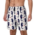 thumbnail image 2 of Uemuo Seahorses and Hearts Pattern Mens Swim Trunks Quick Dry Board Shorts with Mesh Lining, Stretch Beach Shorts Quick Dry No-Chafing Board Shorts-, 2 of 9